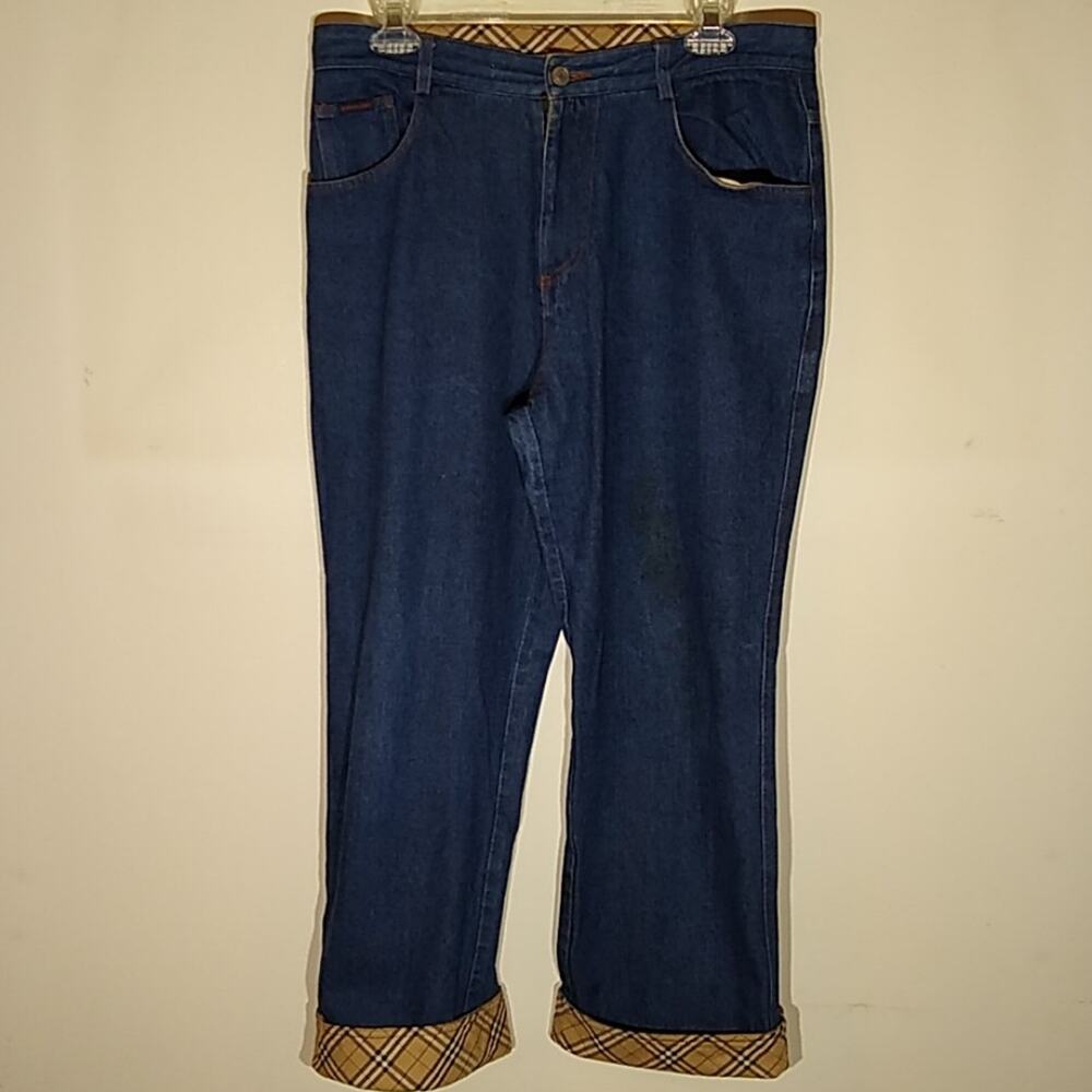 Robert Louis Women's Size 12 Cuffed High Rise Straight leg jeans